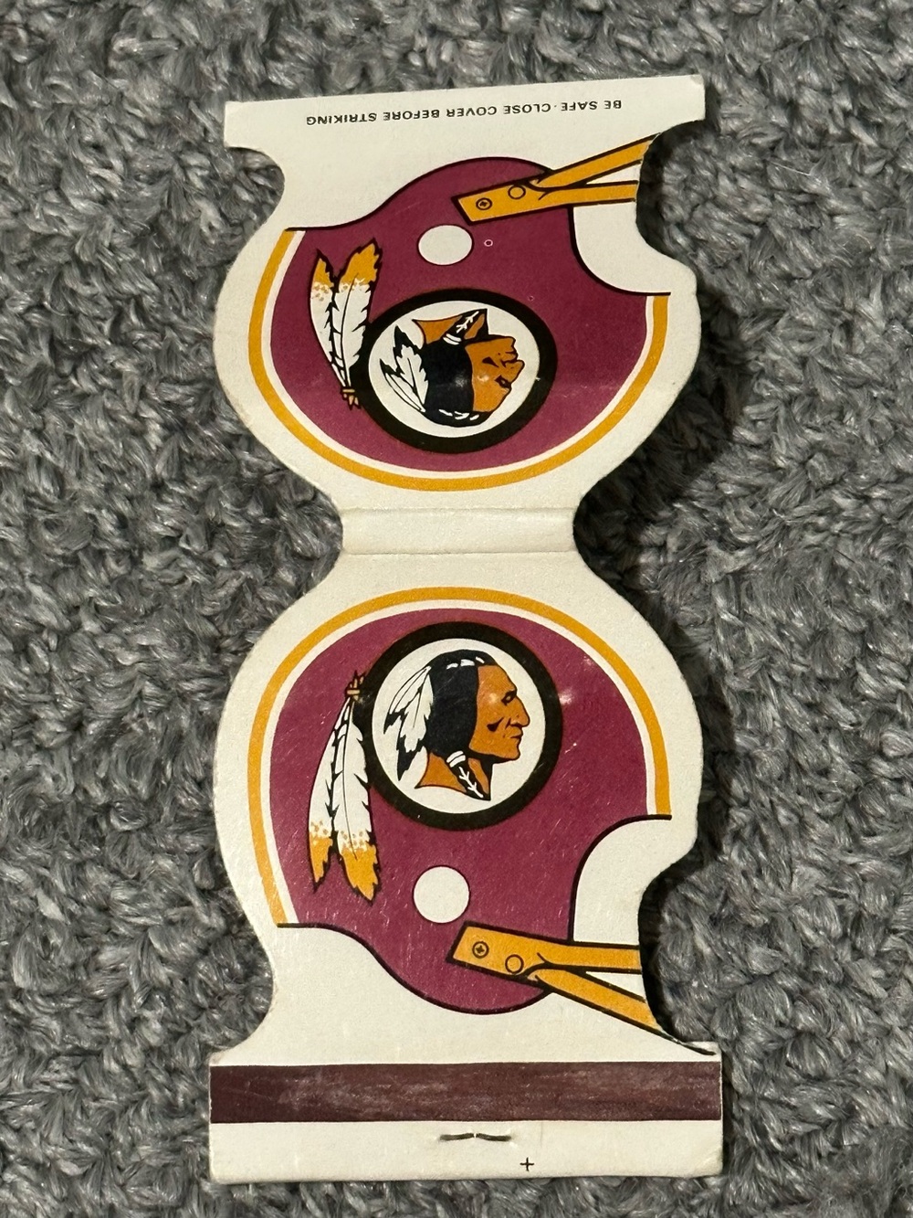 Vintage Matchbook Cover 1980 Washington Redskins Football Schedule USED